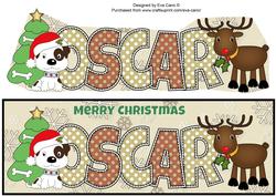 Christmas Patch and Rudolf Oscar Large Dl