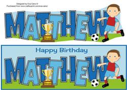 Footballer in Wine & Blue Matthew Large Dl
