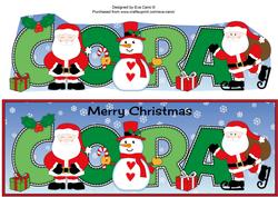 Santas & Snowman Cora Large Dl