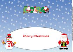 Santas & Snowman Cora Large Dl Insert