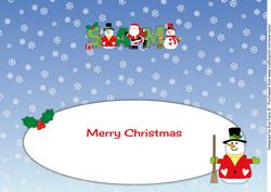 Santa & Snowmen Sam Large Dl Insert