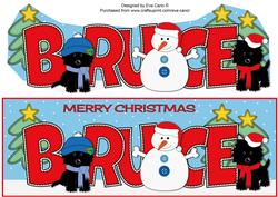 Christmas Jazz Dogs & Snowman Bruce Large Dl