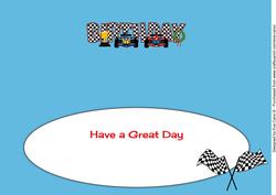Formula 1 Cars Birthday Large Dl Insert