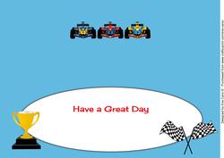 Formula 1 Cars Large Dl Insert