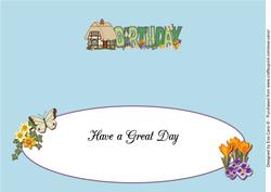 Country Cottage Birthday Large Dl Insert