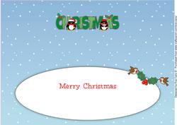 Christmas Penguins Christmas Large Dl 2 Insert