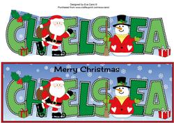 Santa & Snowman Chelsea Large Dl