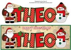 Santa & Snowman Theo Large Dl