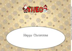 Santa & Snowman Theo Large Dl Insert