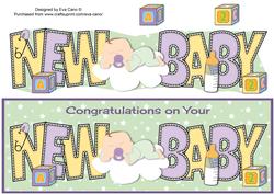 Cute Baby on Cloud New Baby Large Dl