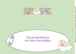 Cute Baby on Cloud New Baby Large Dl Insert