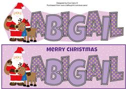 Santa with Rudolf Abigail Large Dl