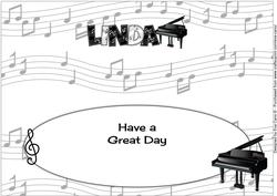 Piano Theme Linda Large Dl Insert