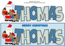 Santa with Rudolf Thomas Large Dl