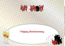 Jazz Dogs Anniversary in Red Large Dl Insert