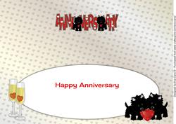 Jazz Dogs Anniversary in Red Large Dl 2 Insert