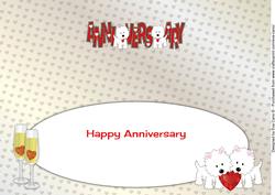 Jazz Dogs Anniversary in Red Large Dl 3 Insert