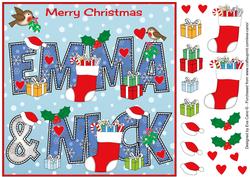 8x8 Christmas Names Emma & Nick