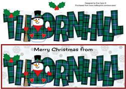 Merry Christmas from Thornhill Snowman Large Dl