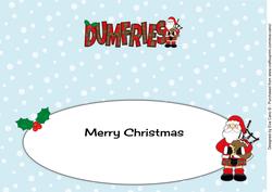 Merry Christmas from Dumfries Large Dl Insert