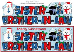 Jazz Dogs & Snowman Sister & Brother-in-law Large Dl