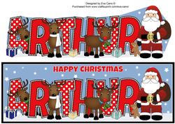 Santa and His Reindeers Arthur Large Dl