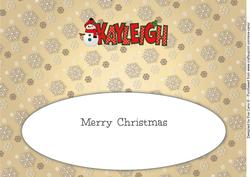 Cute Snowman Kayleigh Large Dl Insert
