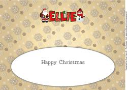 Santa & Snowman Ellie Large Dl Insert