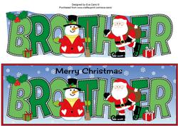 Santa & Snowman Brother Large Dl