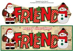 Santa & Snowman Friend Large Dl