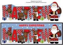 Santa and His Reindeers Matthew Large Dl