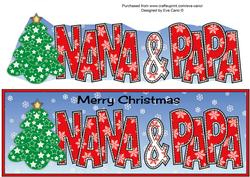 Christmas Tree Nana & Papa Large Dl