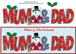 Snowman Mum & Dad Large Dl