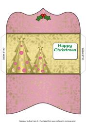 Buttons Christmas Trees Ii Money Wallet Pink