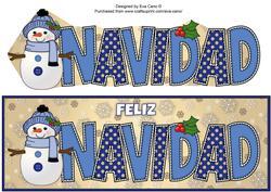 Cute Snowman Navidad Large Dl