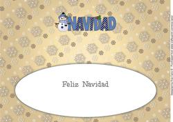 Cute Snowman Navidad Large Dl Insert