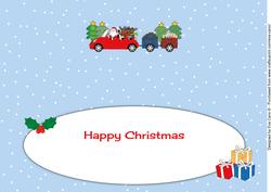 Santa's Car & Trailers Large Dl Insert