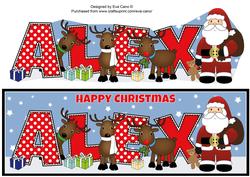Santa and His Reindeers Alex Large Dl