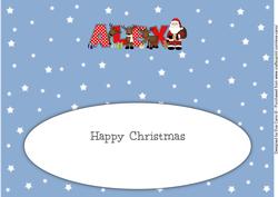Santa and His Reindeers Alex Large Dl Insert