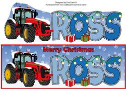 Red Christmas Tractor Ross Large Dl
