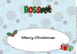 Santa on Tractor Ross Large Dl Insert