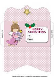 Christmas Angel with Tree Money Wallet