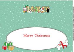Christmas Dogs Bailey Large Dl Insert