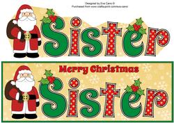 Santa in Coat Sister Large Dl