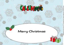 Santa on Tractor Callum Large Dl Insert