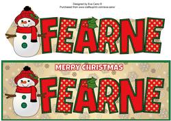 Cute Snowman Fearne Large Dl