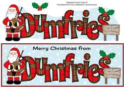 Merry Christmas from Dumfries with Sign Large Dl
