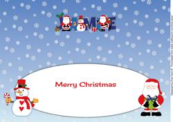 Santas & Snowman Jamie Large Dl Insert