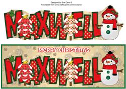 Cute Snowman Maxwell Large Dl