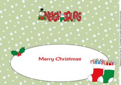Snowman with Present Neighbours Large Dl Insert